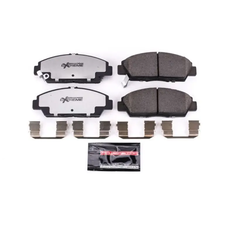 Power Stop 92-96 Honda Prelude Front Z26 Extreme Street Brake Pads W/Hardware 1
