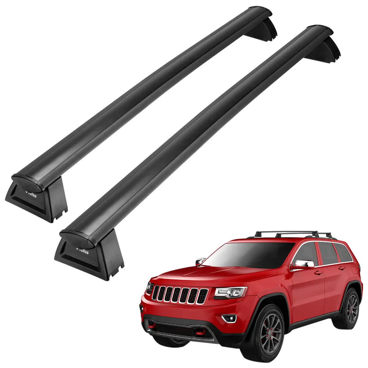 Roof Rack Cross Bars For Grand Cherokee 2011–2021 W/ Grooved Rails 1