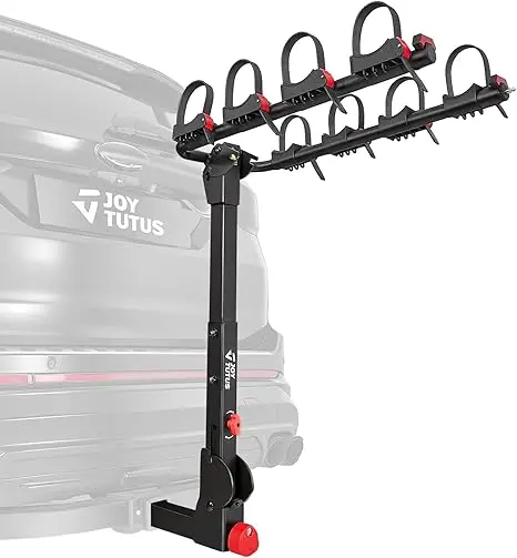4-Bike Hitch Rack For Cars & Suvs – 2" Receiver, 164 Lbs Capacity 1