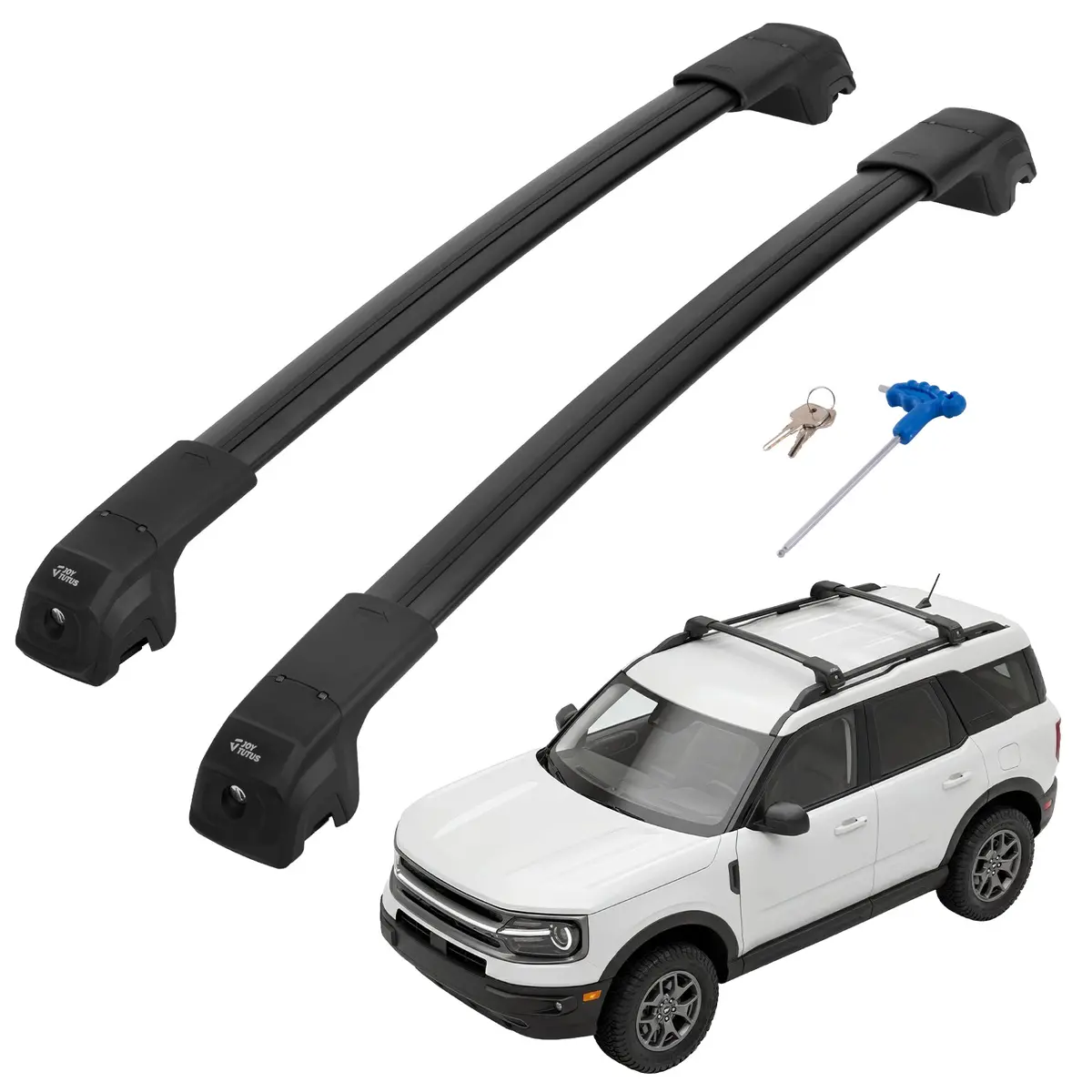 Ford Bronco Sport (2021–2026) Roof Rack Cross Bars – Lockable Aluminum 1