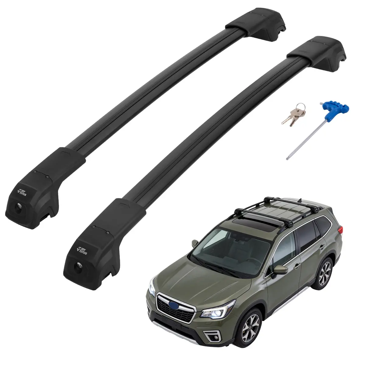 Subaru Forester (2014–2026) Roof Rack Cross Bars – Lockable For Raised Rails 1