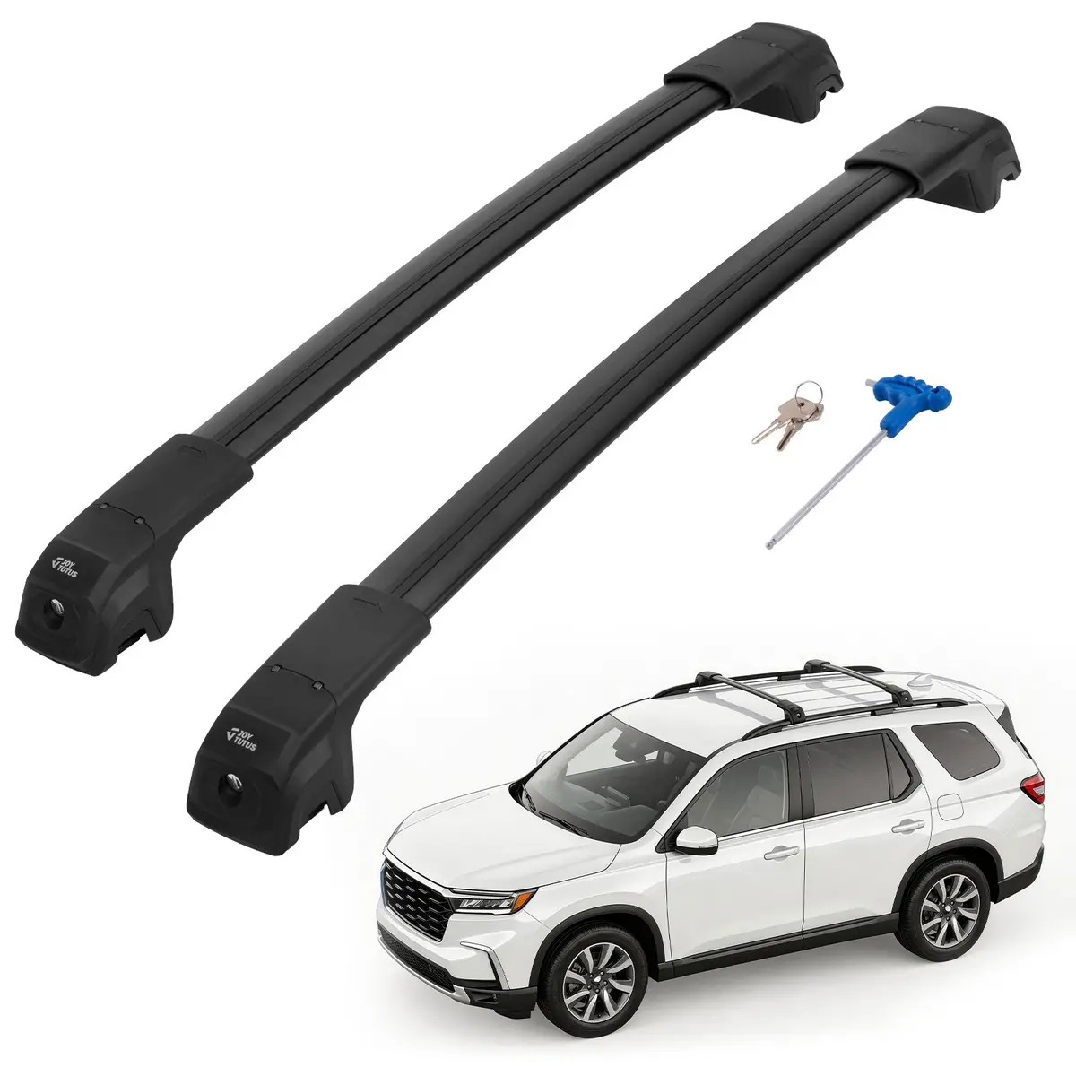 Honda Pilot (2023–2026) Roof Rack Cross Bars – Lockable Aluminum (Elite, Touring, Trailsport) 1