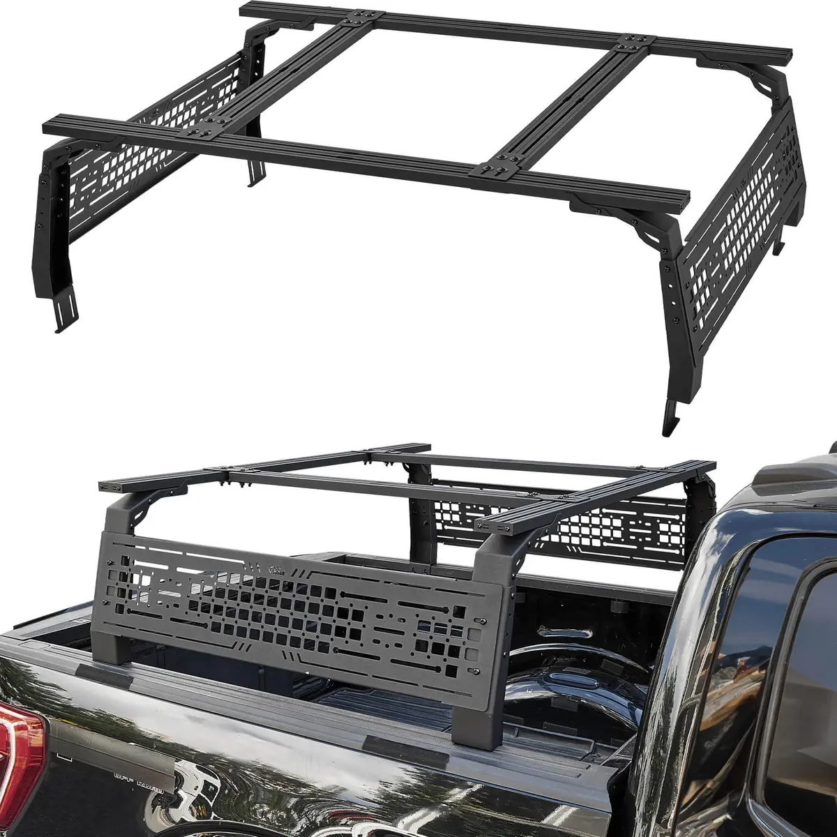 Adjustable 16.5–21.2" Truck Bed Rack For Full & Mid-Size Pickups 1