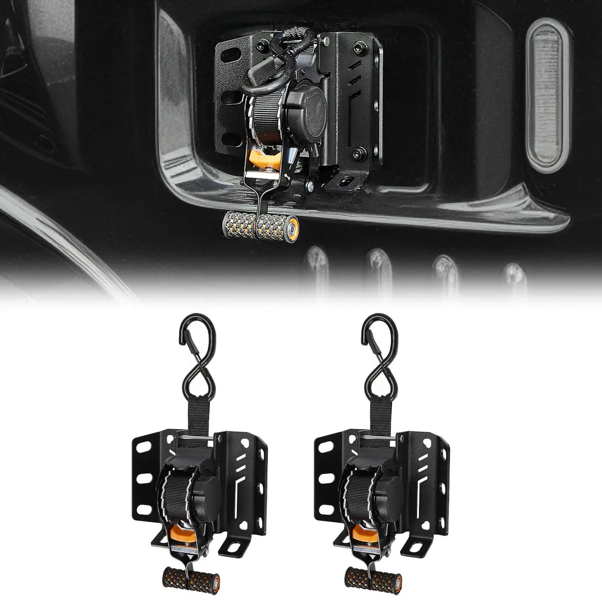 Retractable Ratchet Straps For Ford F-150 2015–2026, 2-Pack 1