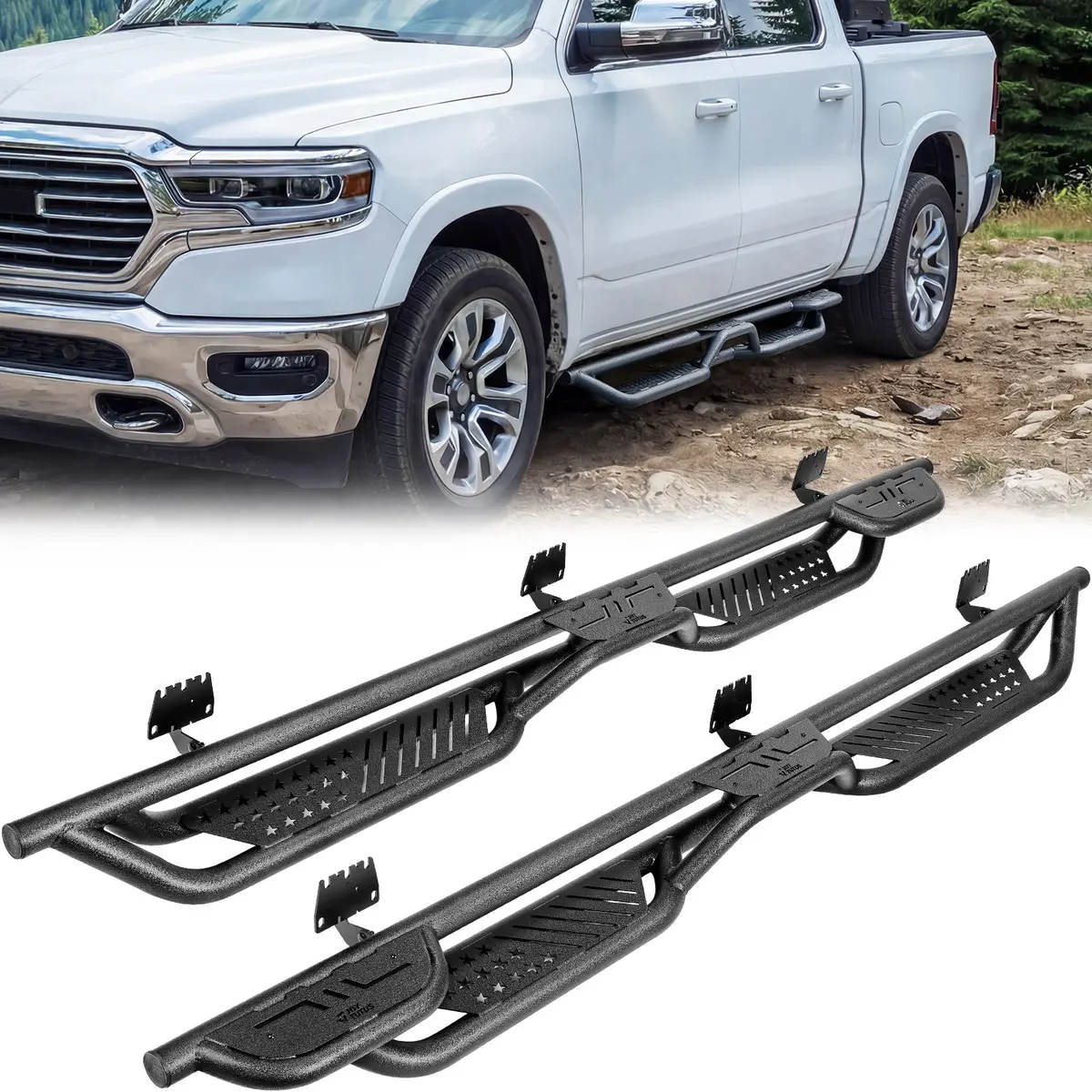 Running Boards For Ram 1500 Crew Cab (2019–2026) – 550Lb 1