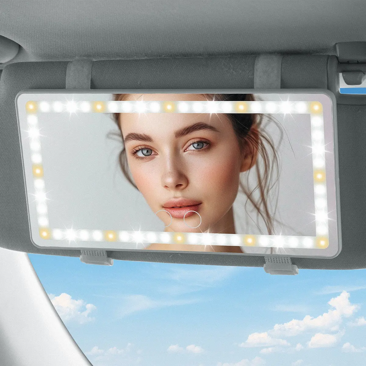 Car Sun Visor Vanity Mirror With Lights | 3 Light Modes & 60 Leds 1
