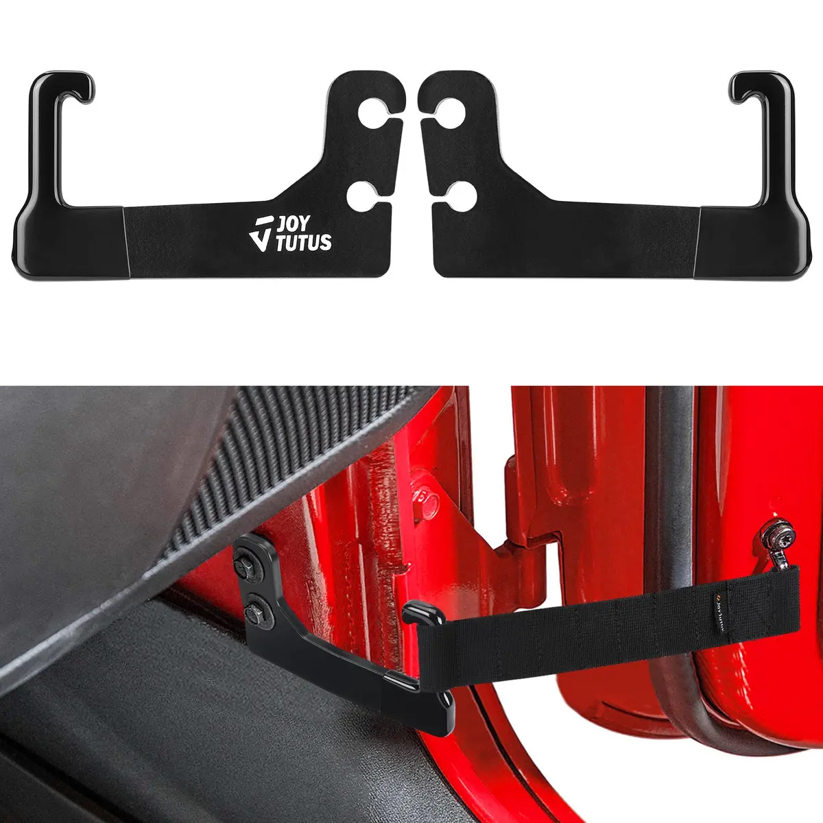 Front Door Limiting Strap Extension Brackets For Wrangler Jk/Jku 2007–2018 1