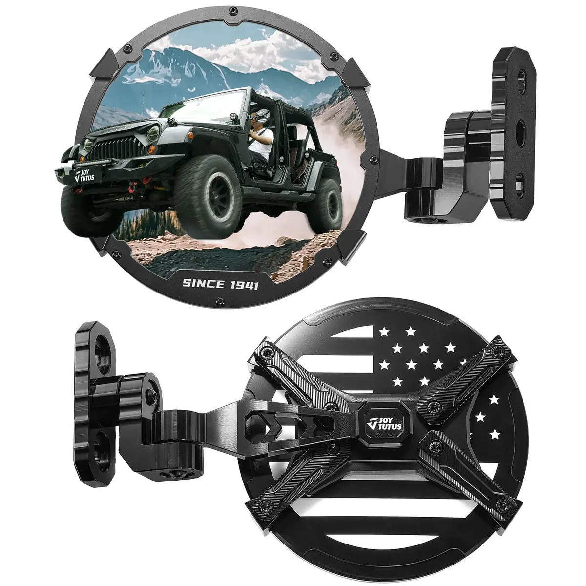 Wrangler Tj Jk Door-Off Mirrors 1997-2018 Vibration-Free Cnc Aluminum 1