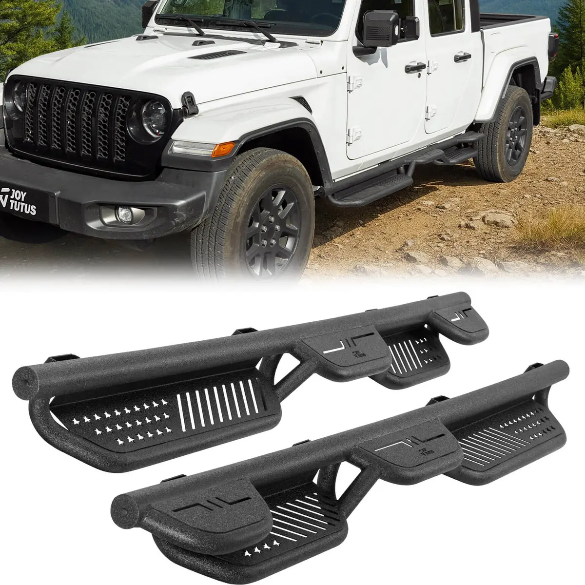 6.7" Running Boards For Gladiator Jt 2020–2026 | Dual-Tier Side Steps 1