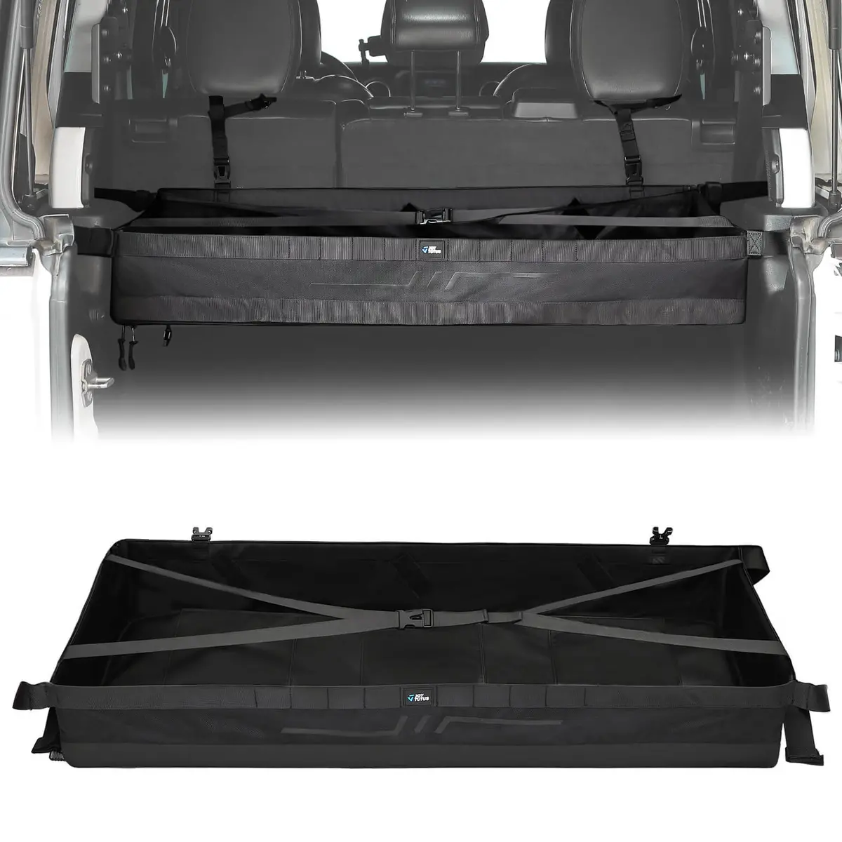 Rear Trunk Cargo Mesh Storage For 2007-2026 Wrangler Jk Jl 4-Door 1
