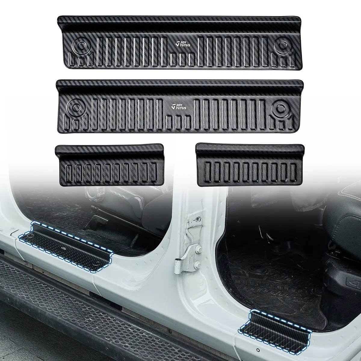 Stainless Steel Door Sill Guards For Wrangler Jl 4-Door & Gladiator Jt 1