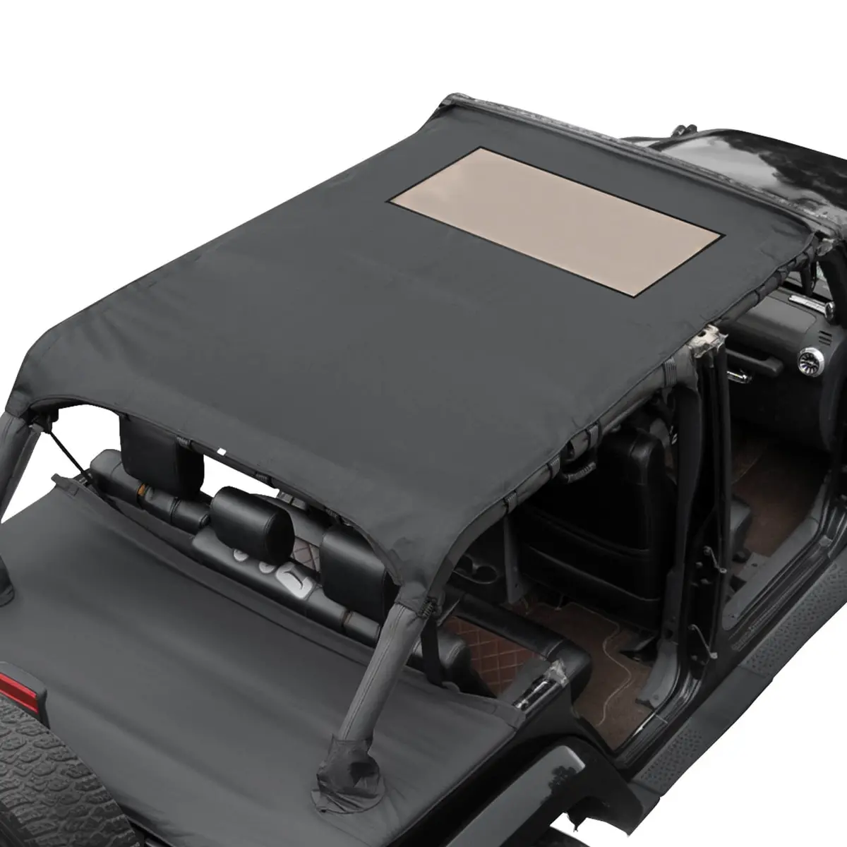 Waterproof Sun Shade Top For Wrangler Jku 4-Door 2007–2018 1