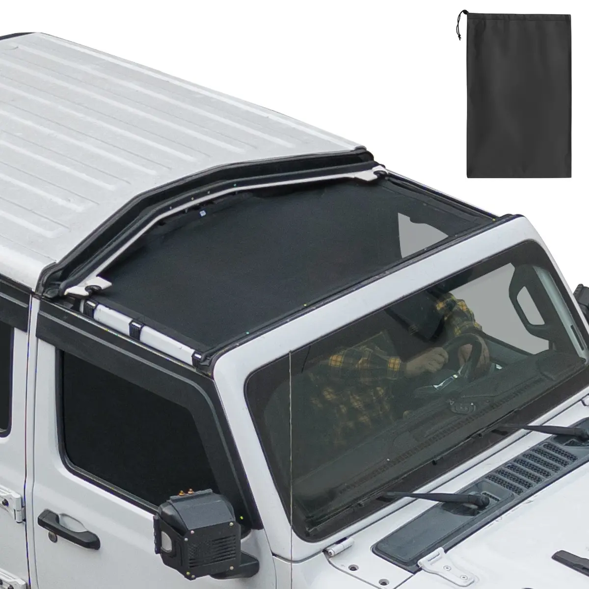 Mesh Sunshade Top For Jeep Wrangler Jl & Gladiator Jt (2018–2026) 1