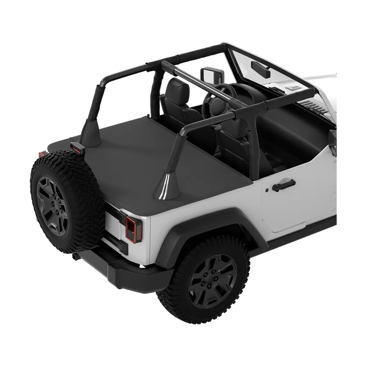 Tonneau Cover For Wrangler Jk 2-Door 2007–2018, Cargo Trunk Cover 1