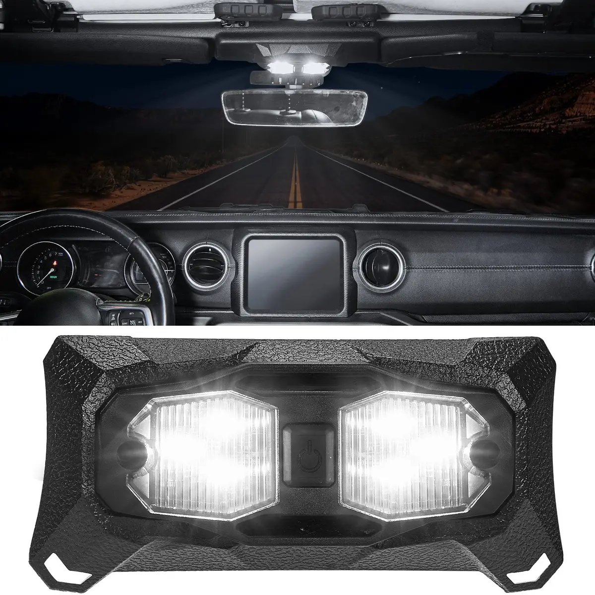 Magnetic Led Dome Map Light For Jeep Wrangler Jl & Gladiator Jt 1