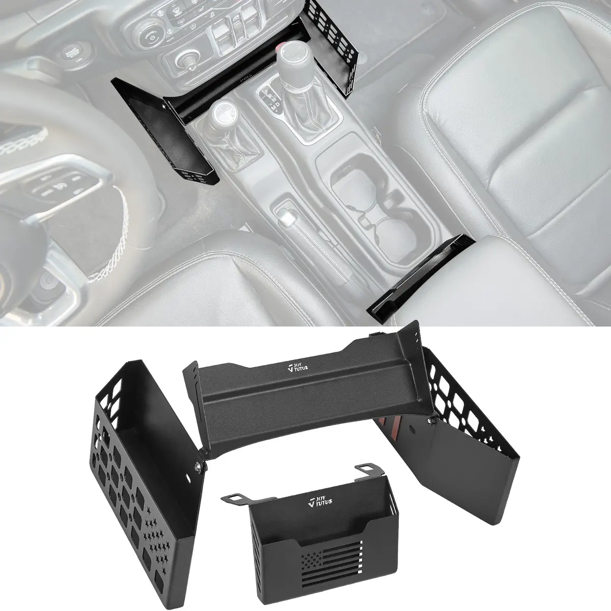 Metal Center Console Organizer For Wrangler Jl 2018–2026 & Gladiator Jt 2020–2026 1
