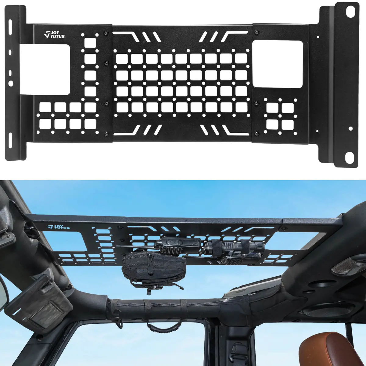 Overhead Molle Panel For Wrangler Jk 2007–2018 Hard Top, No-Drill Rack 1