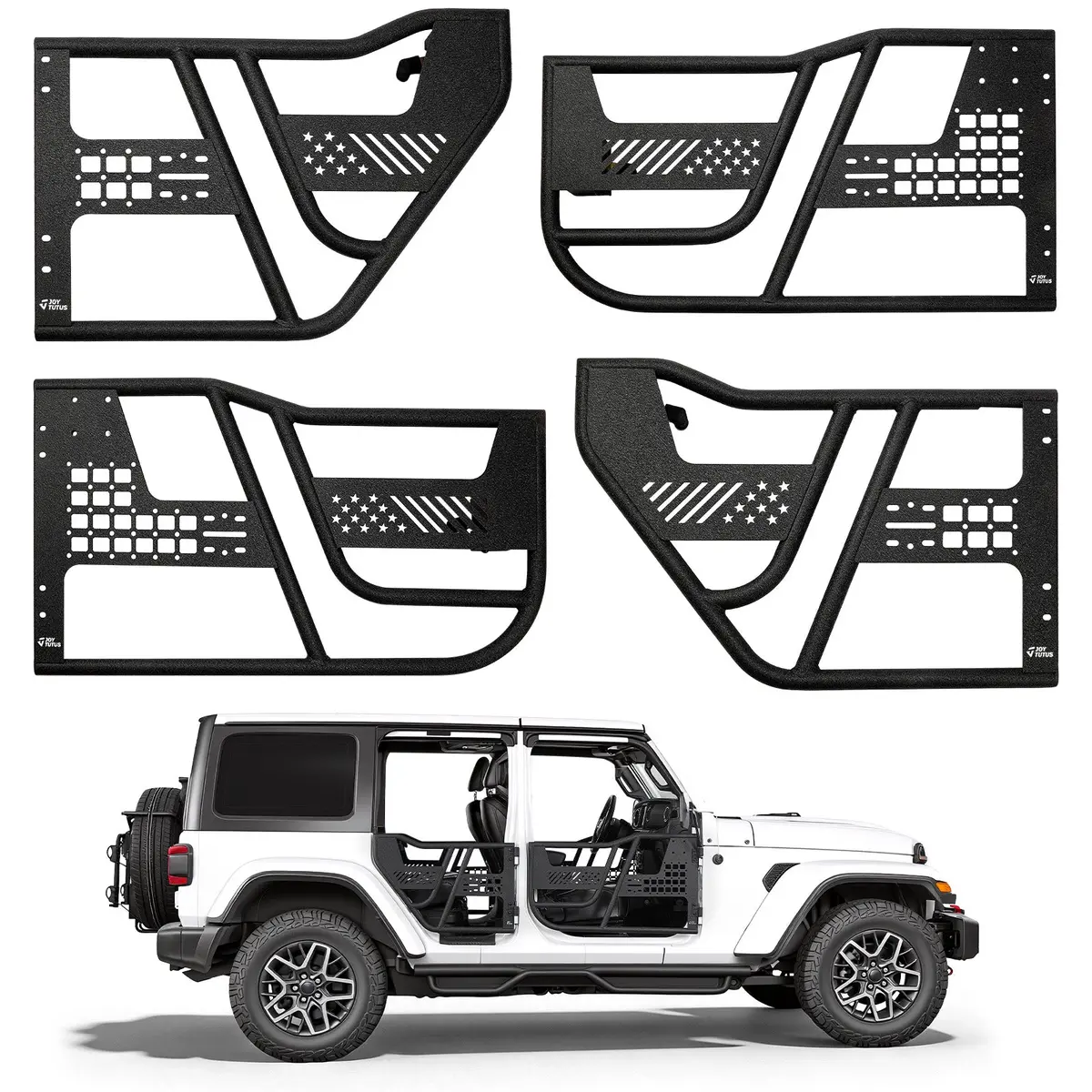 Tube Half Doors For Jeep Wrangler Jl & Gladiator Jt – 4 Door Off-Road Doors 1