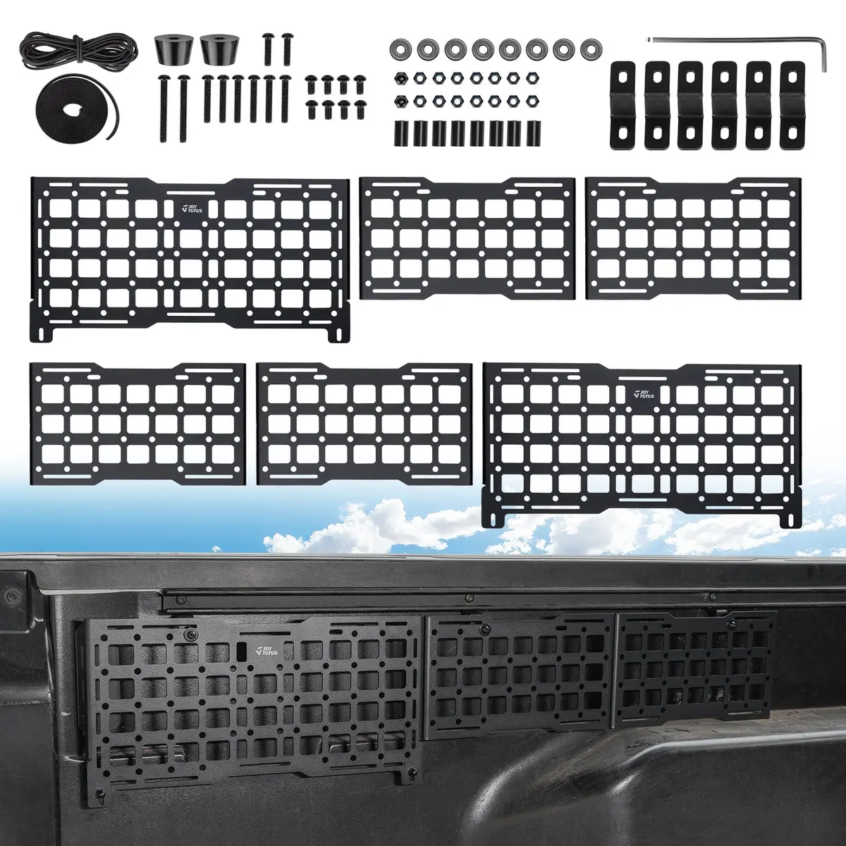 Truck Bed Molle Panel For Tacoma 2005–2023 Metal Gear Storage Rack 1