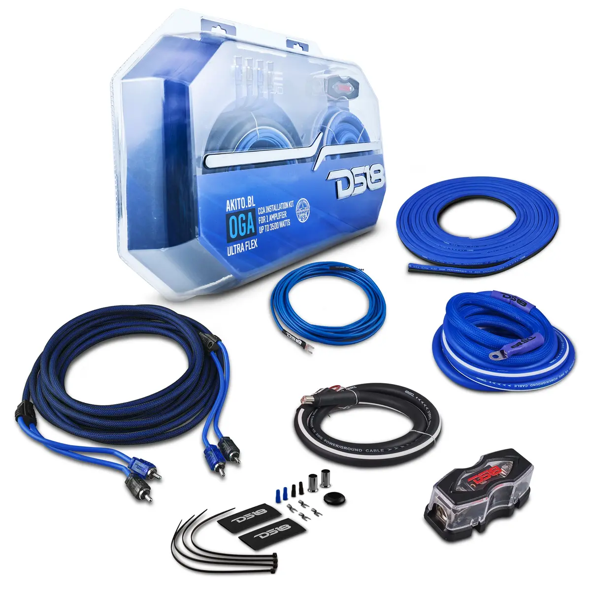 0-Ga Amplifier Installation Wiring Kit - Blue 1