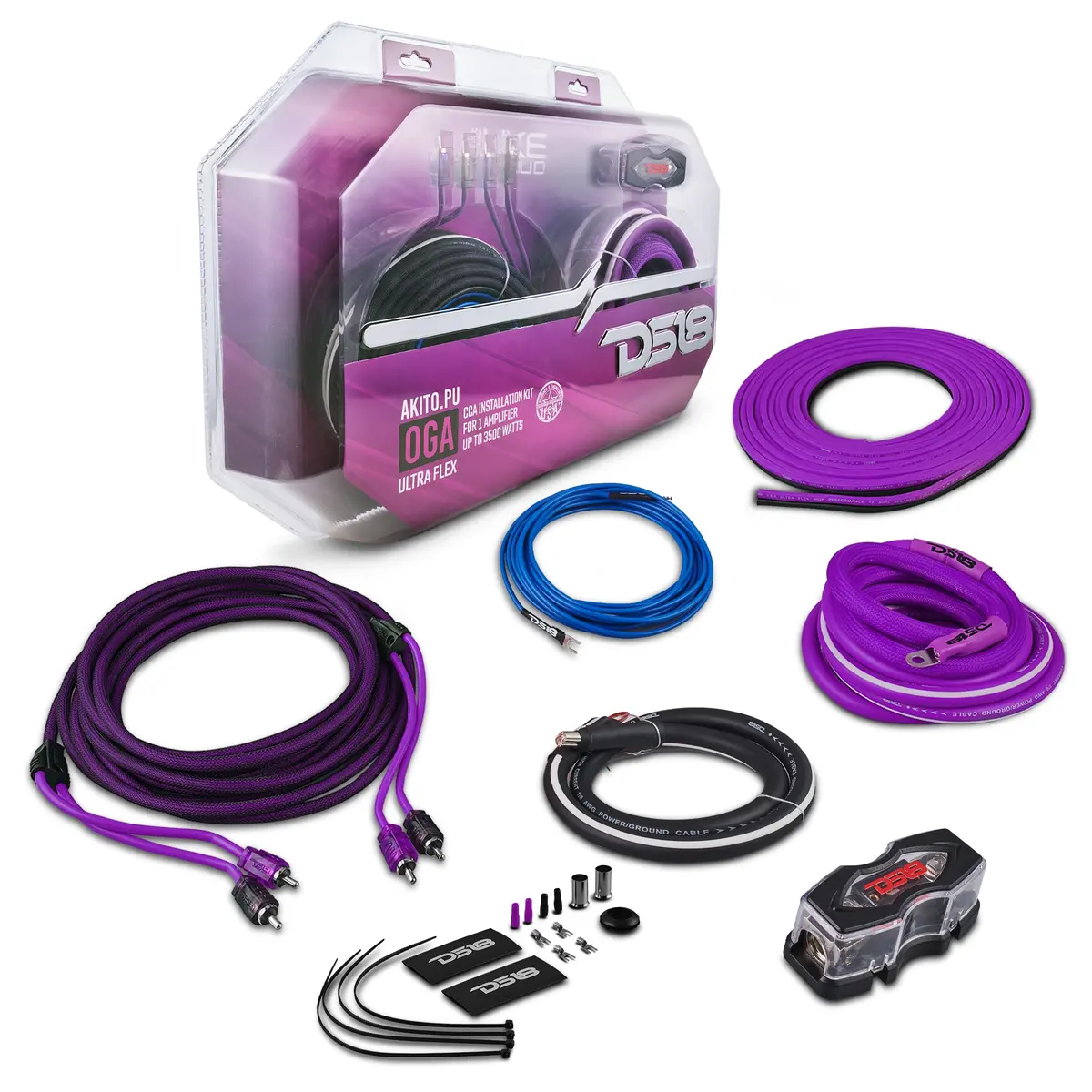 0-Ga Amplifier Installation Wiring Kit - Purple 1