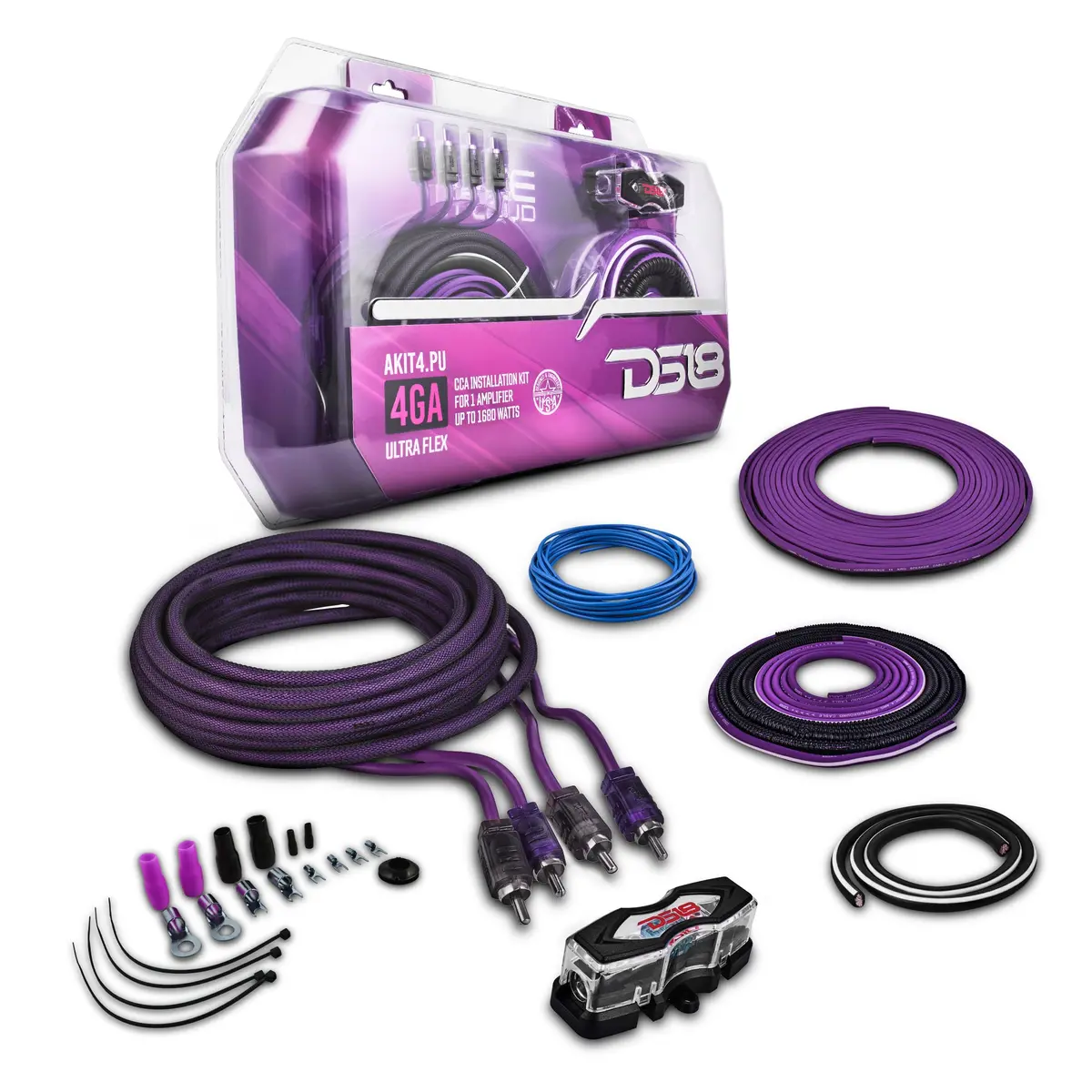 4-Ga Amplifier Installation Wiring Kit - Purple 1