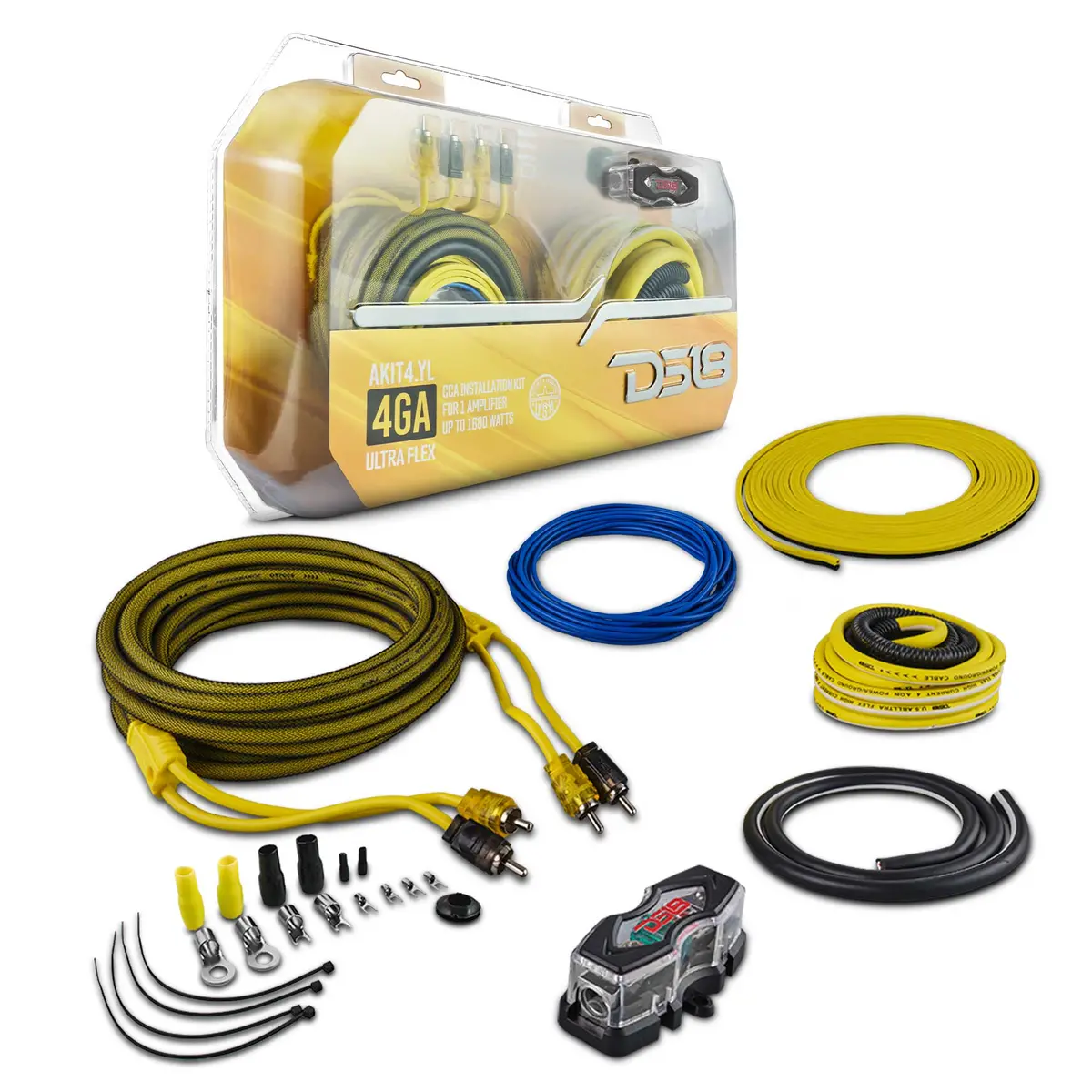4-Ga Amplifier Installation Wiring Kit - Yellow 1
