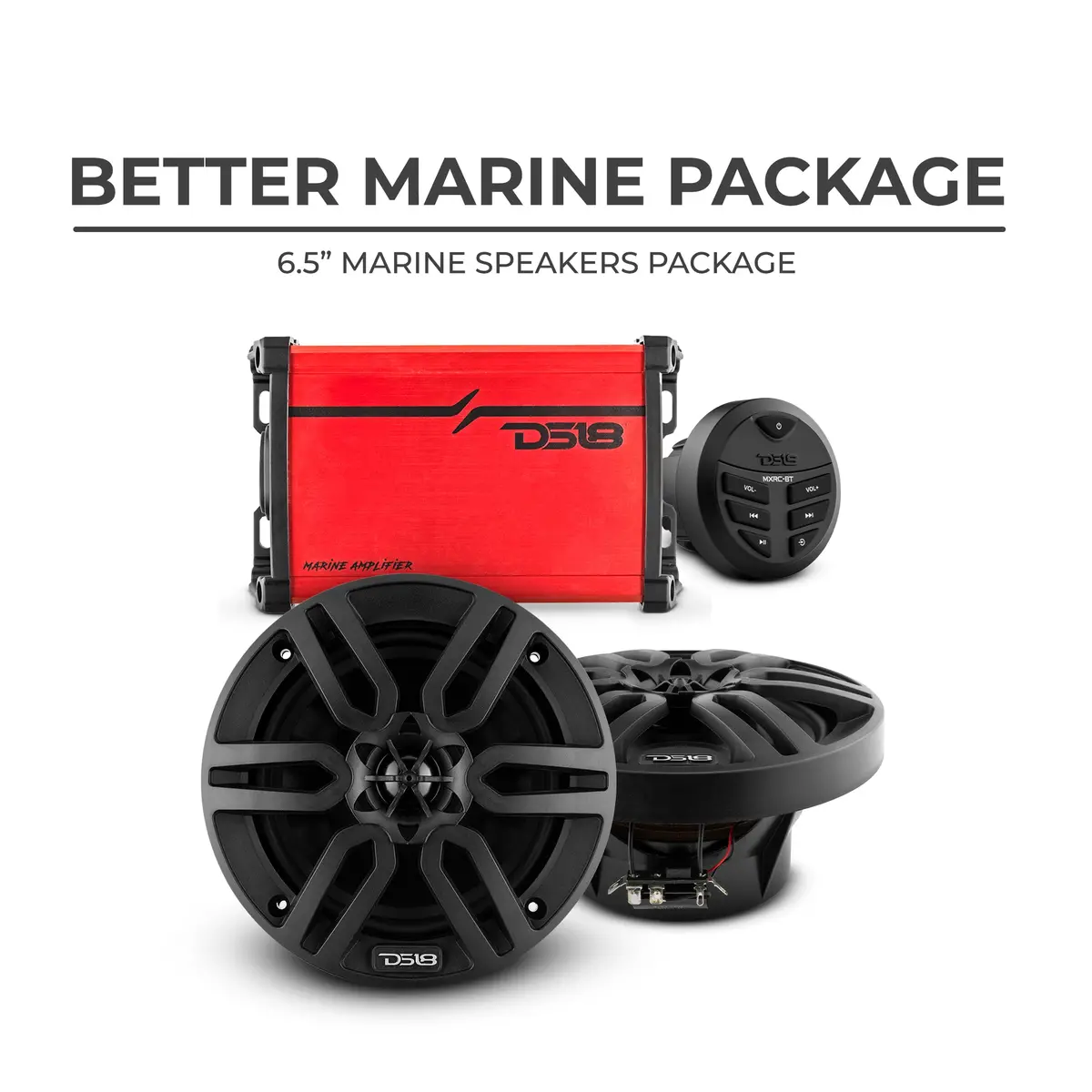 Better Marine Audio Package - 2 X 6.5" Speakers With Head Unit & 4 Channel Amplifier 1