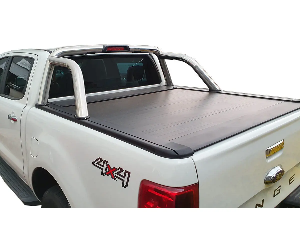 Ford Ranger Dc 2012-2021 Electric Roller Shutter Cover For Sports Bar Tonneau Hard Lid 1