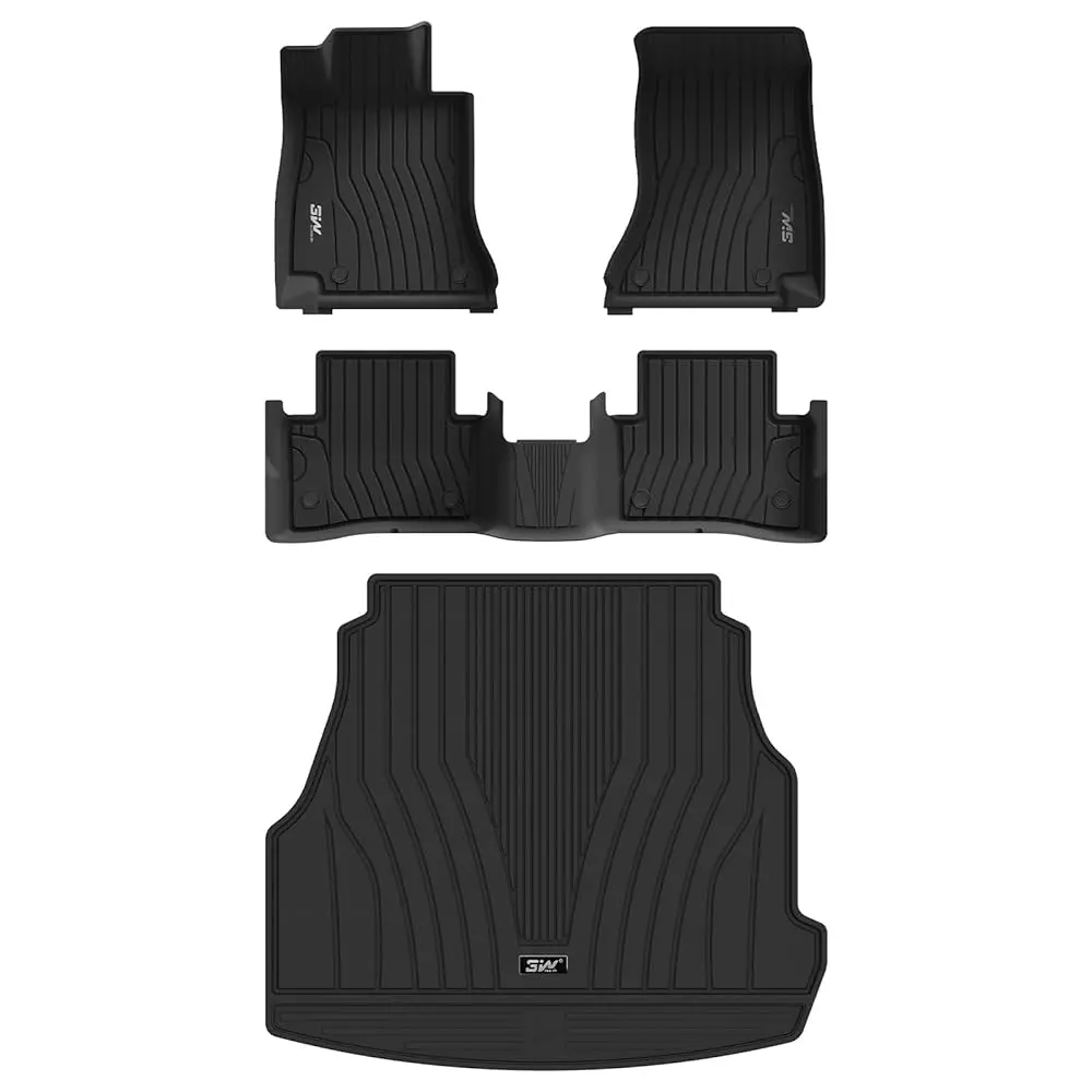 3W Mercedes-Benz C-Class 2022-2026 (For Sedan Only, Not Fit Convertible) Custom Floor Mats / Trunk Mat Thorex™ All-Weather Protection 1