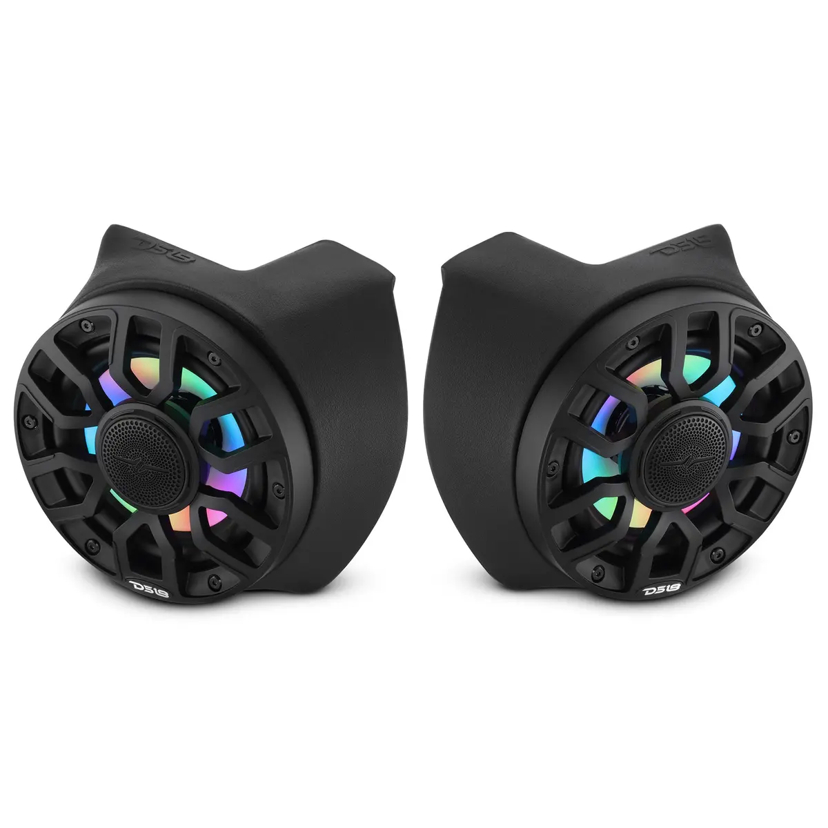 Can-Am Maverick X3 Rear B-Pillar Speaker Pods Loaded With (2) Nxl-Iq6/Bk Coaxial Speakers With Led Lights 1