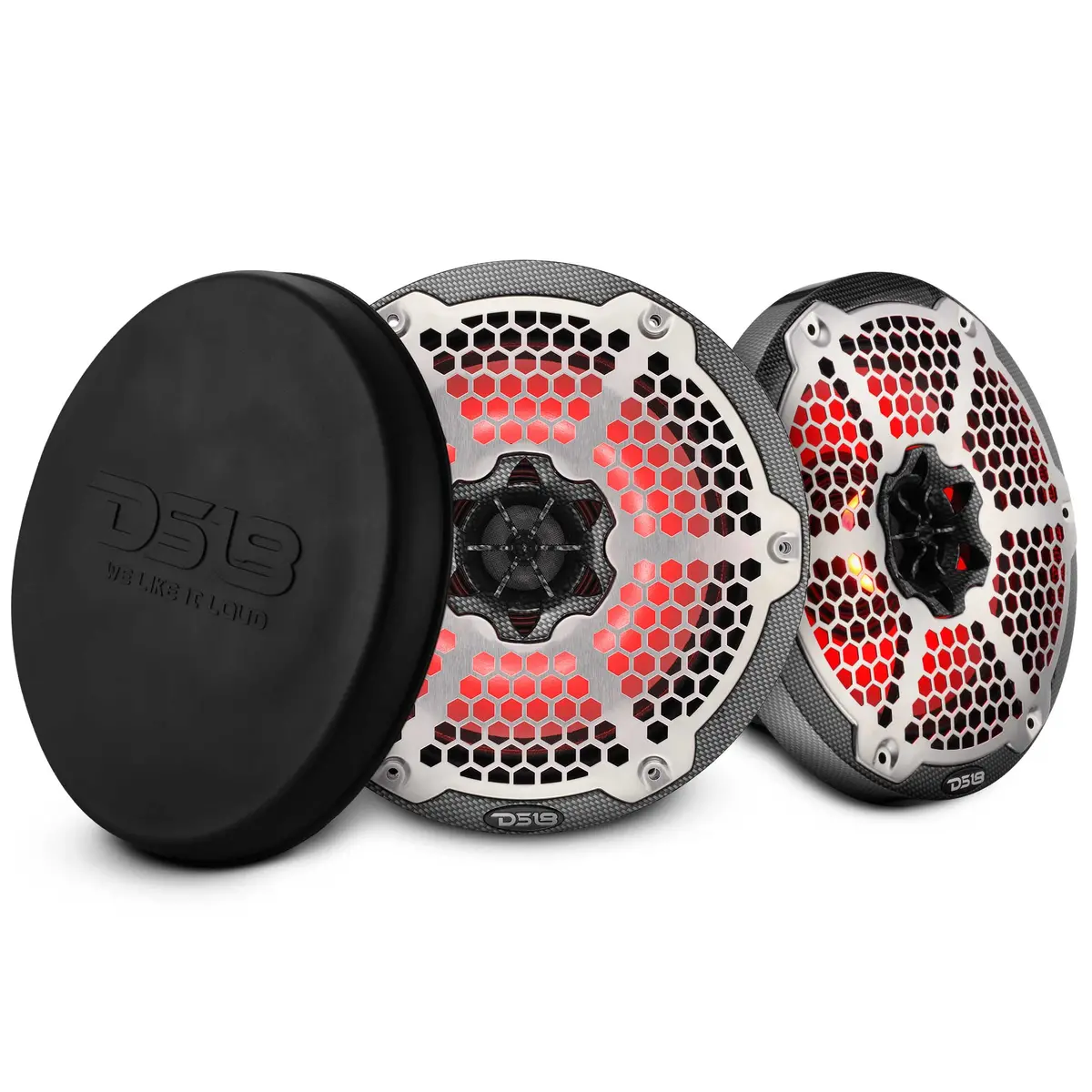 8” Marine 2-Way Hybrid Speaker With Rgb Led, Compression Driver And Neodymium Magnet | 350W Rms 4-Ohm 1