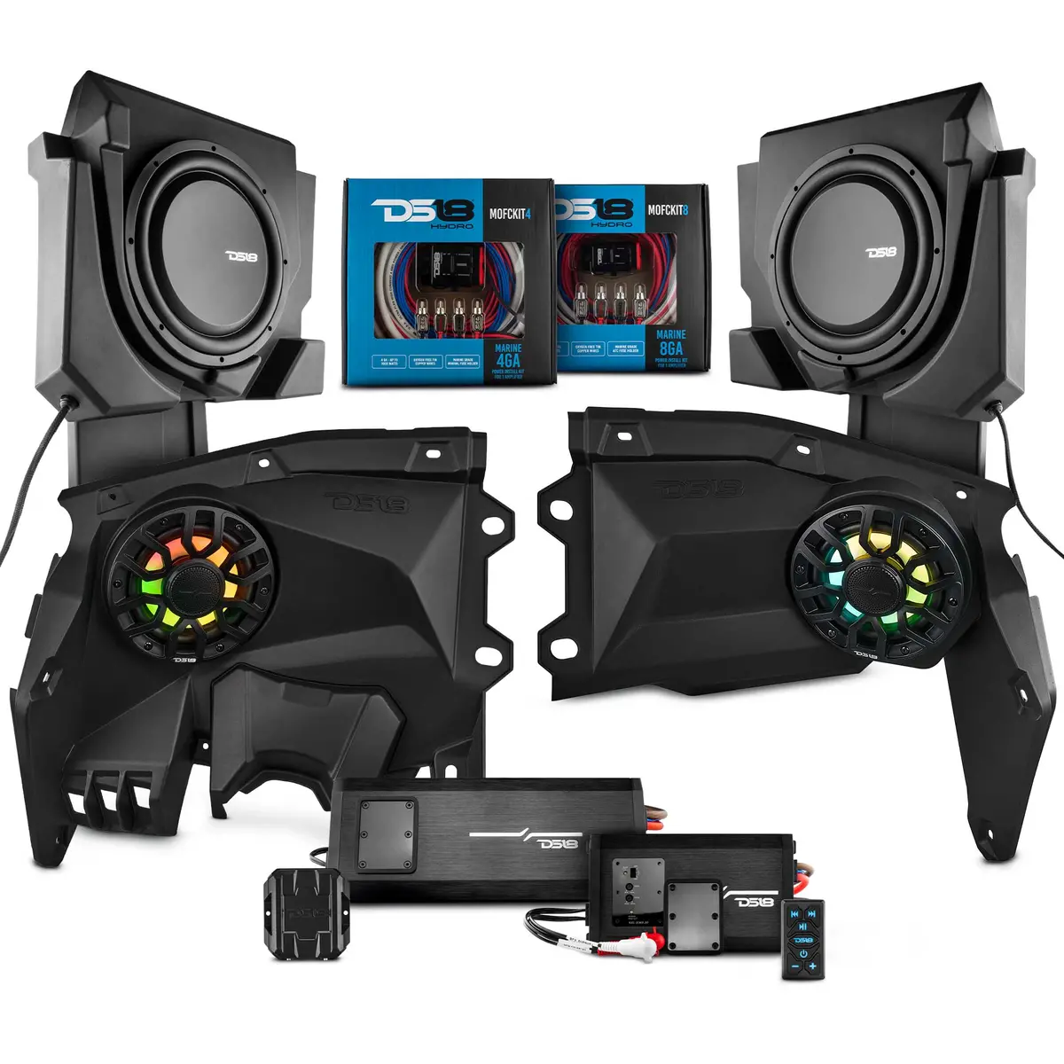 Can-Am Maverick X3 Stage 3 Dash Panel Speaker Enclosures And Driver And Passenger Side Under Seat Subwoofer Enclosure - 3800W Max 1