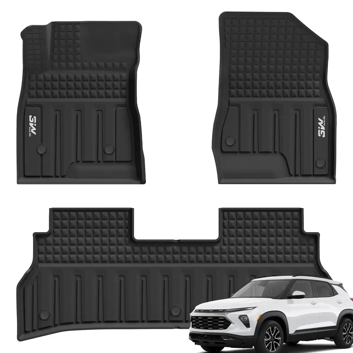 3W Custom Floor Mats For Chevy / Chevrolet Trax & Buick Envista 2024-2026 1