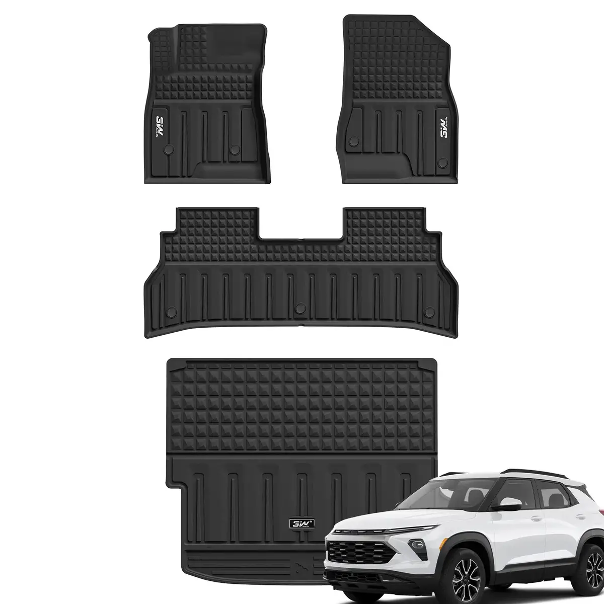 3W Custom Floor Mats For Chevy / Chevrolet Trax & Buick Envista 2024-2026 Thorex™ All-Weather Protection 1