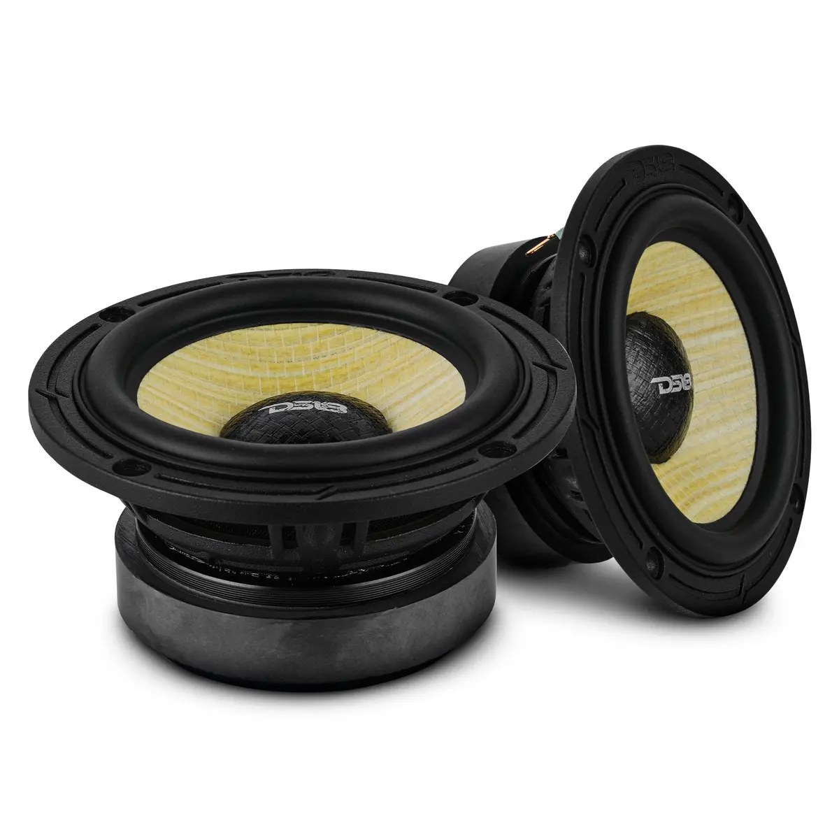 Dxq 3.5” Midrange Speaker With Yellow Straw + Composite Foam Cone | 60W Rms 4-Ohm 1