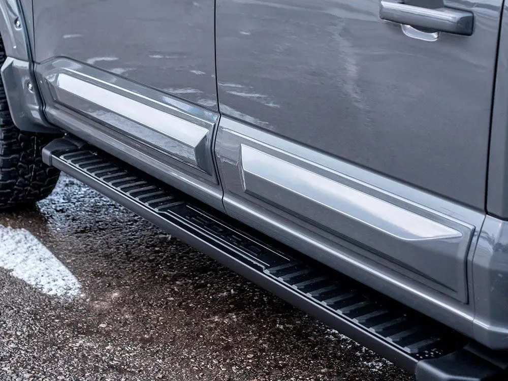 Ford F150 Supercrew 2021+ Air Design Door Rocker Panels (Set Of 4) - Satin Black 1
