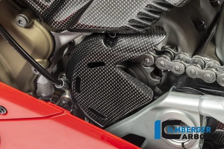 Ilmberger Carbon Fiber Chain Sprocket Cover – For 2018+ Ducati Panigale V4, V4S & V4R 1