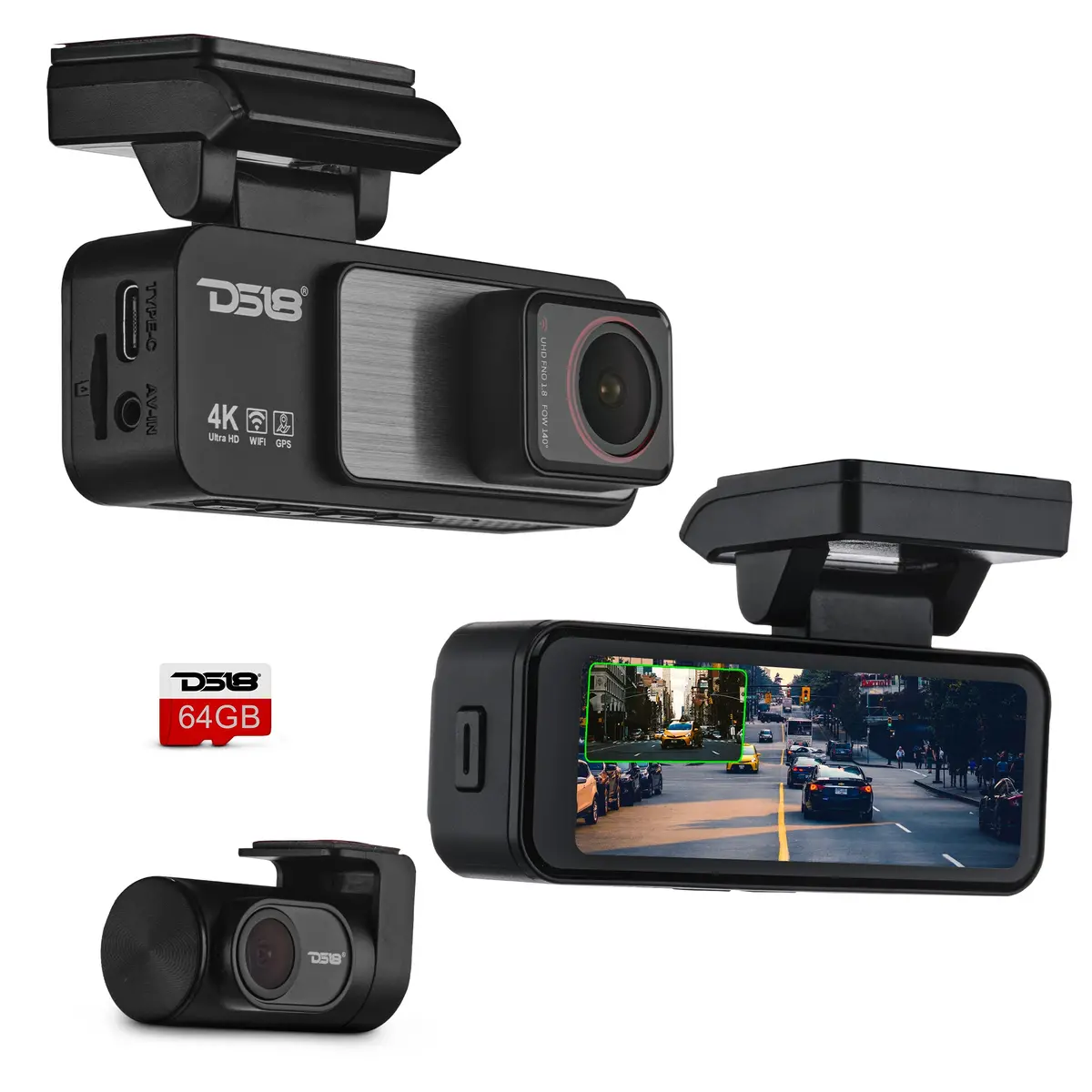 4K Dual Dash Camera With Wi-Fi, Gps, Parking Monitor, And 3.2” Ips Display (Front & Rear Cameras) 1
