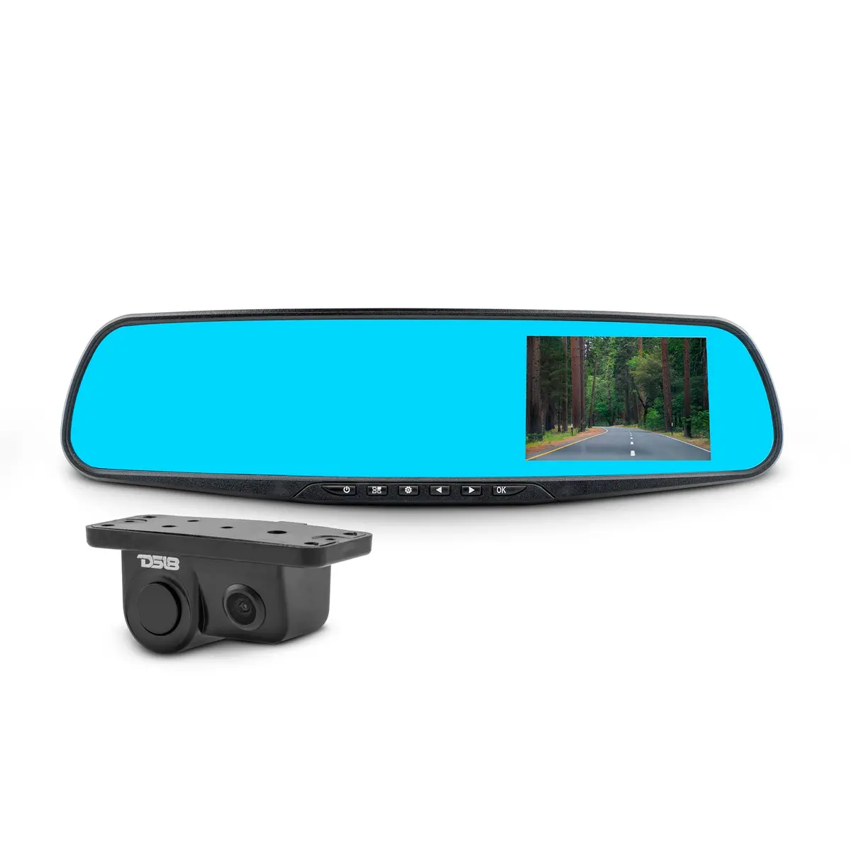 Ds18 Eagle2in1 Rearview Mirror With 4.3" Hd Lcd Display Built-In 1080P Dash Cam Recorder, Reverse Camera With Parking Sensor 1