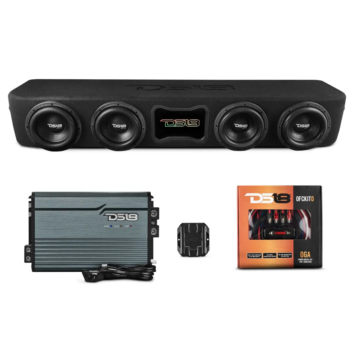 Ford F-150 Forward Firing Loaded Subwoofer Enclosure With Dream Led Lights, Amplifier And Wiring Kit 1