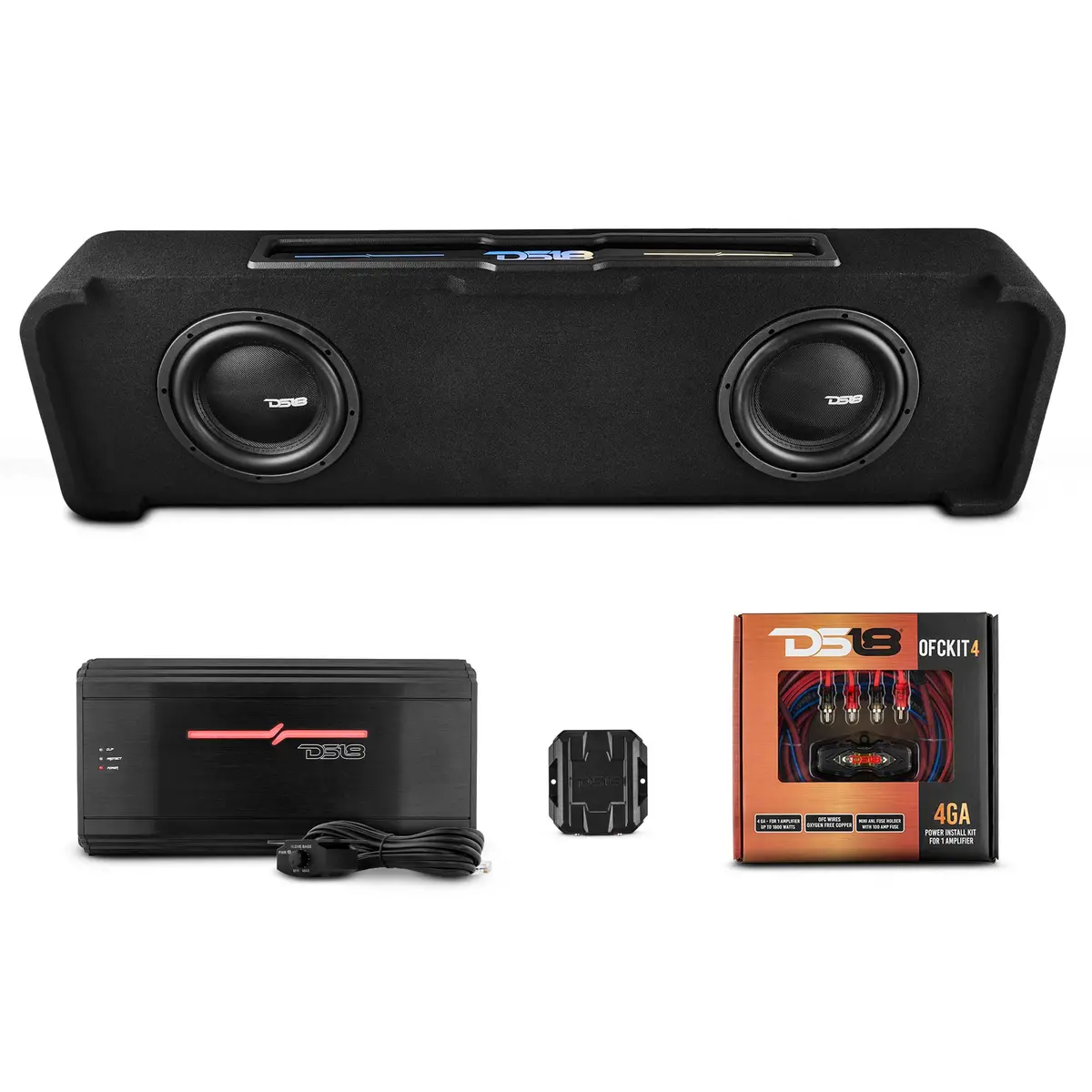 Chevy Silverado Down Firing Loaded Subwoofer Enclosure With Dream Led Lights, Amplifier And Wiring Kit 1