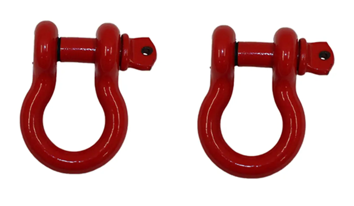 Fishbone Offroad Red 3/4 In. D-Ring Set Fb21038 1