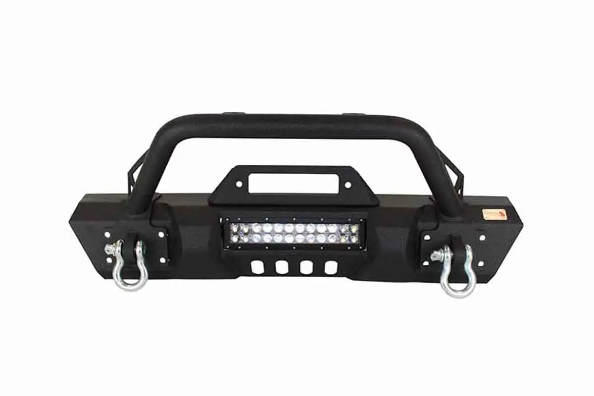 Fishbone Offroad Front Stubby Winch Bumper 2007-2018 Jeep Wrangler Fb22004 1