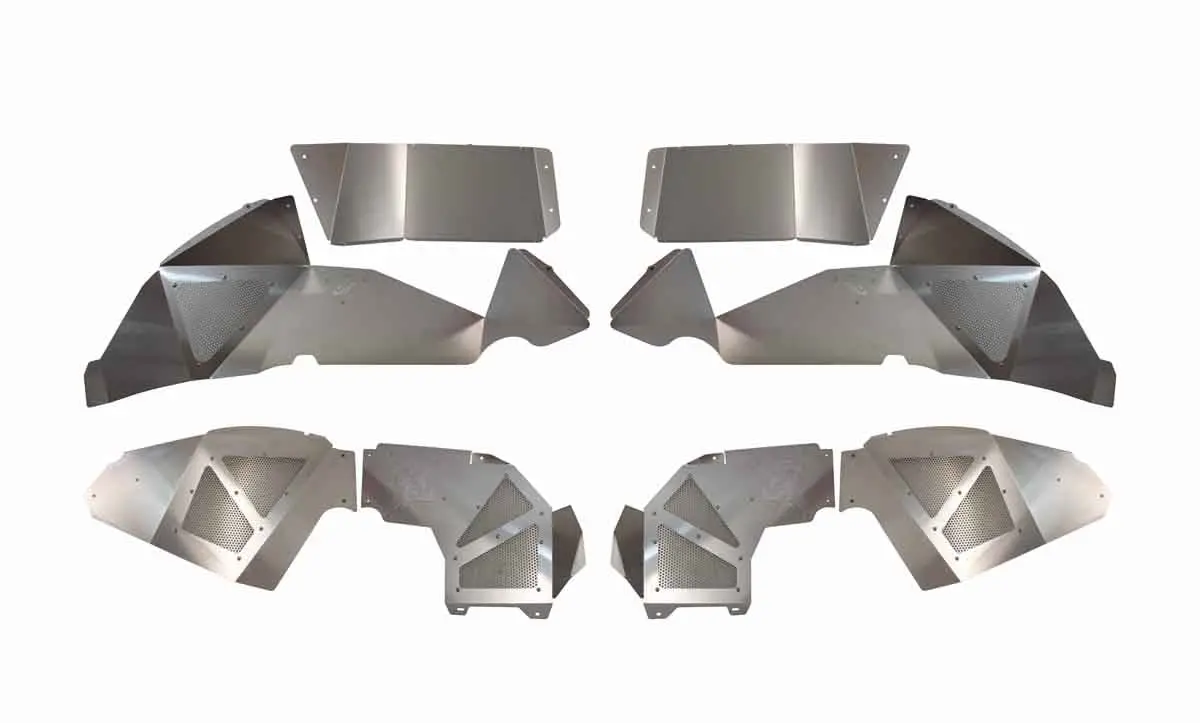 Fishbone Offroad 2018-Current Jeep Wrangler Jl Raw Aluminum Inner Fenders - Legacy Model - Set Fb33108 1