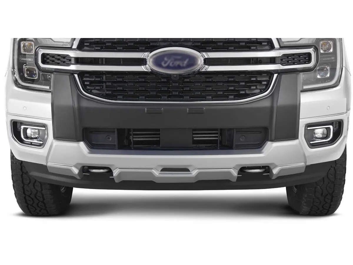 Ford Ranger Ra (Next Gen) 2022+ Air Design Front Bumper Add-On - Two Tone Satin Black/Silver 1