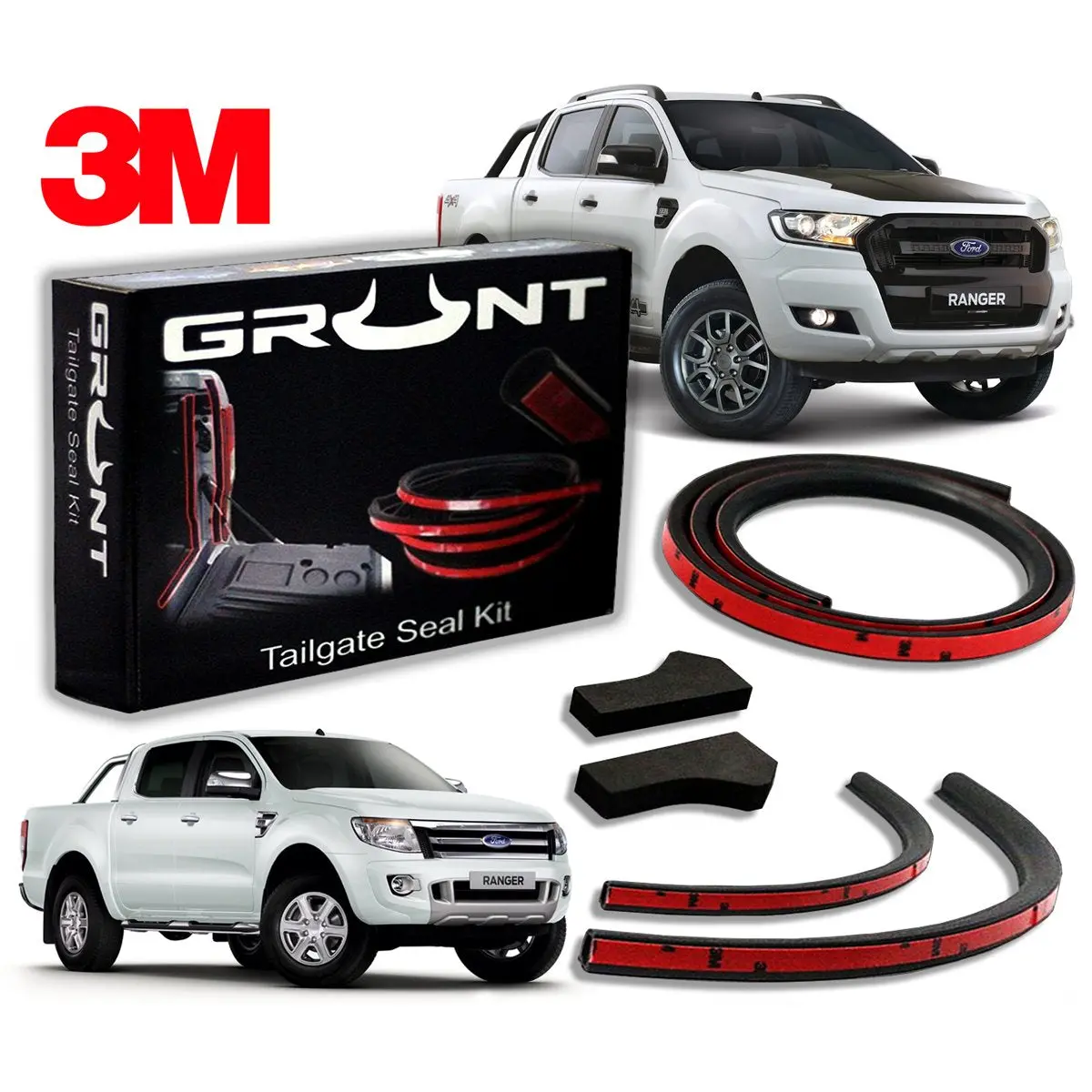 Ford Ranger Px Px2 Px3 Tailgate Seal Kit (Suits Vehicles Fitted With Tub Liner) 1