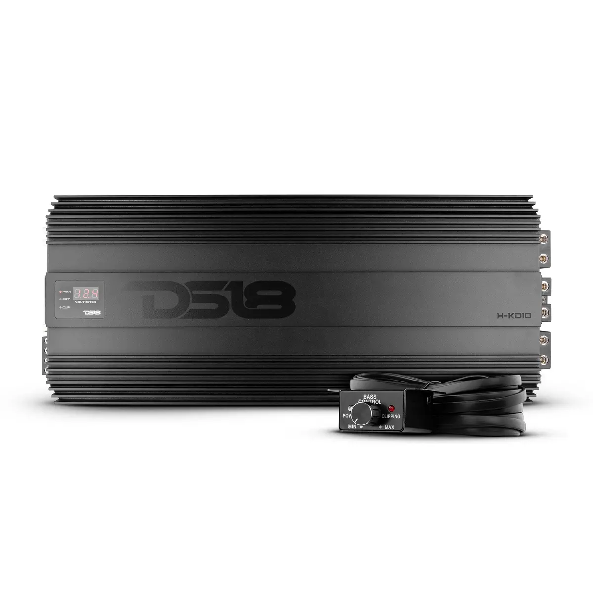 Hooligan Ko Black 1-Channel Amplifier With Voltmeter 10000 Watts Rms @ 1-Ohm Made In Korea 1