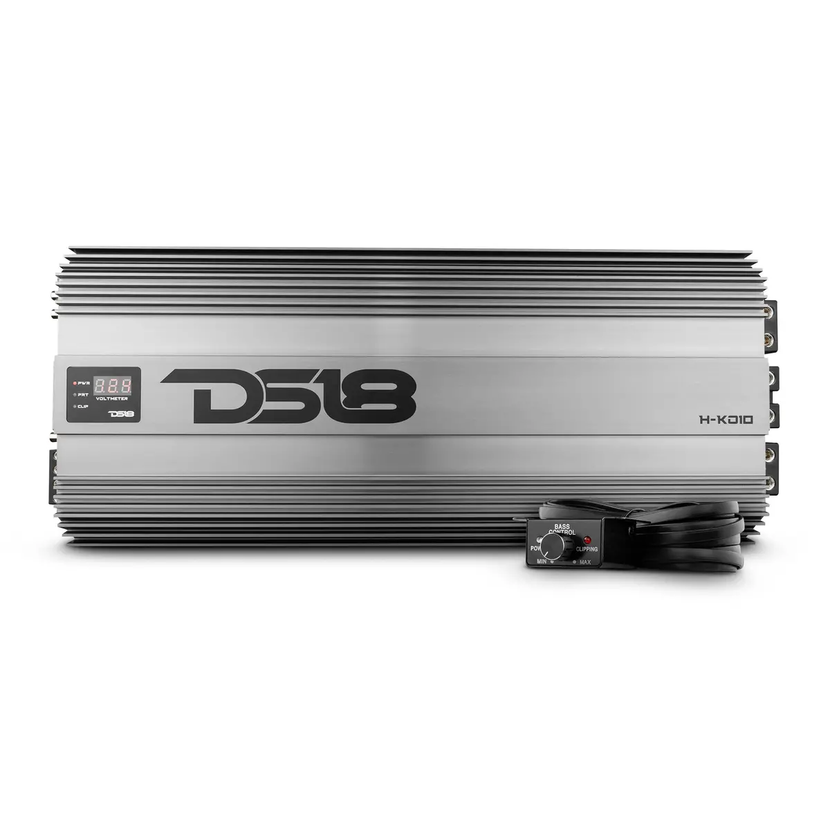 Hooligan Ko Silver 1-Channel Amplifier With Voltmeter 10000 Watts Rms @ 1-Ohm Made In Korea 1
