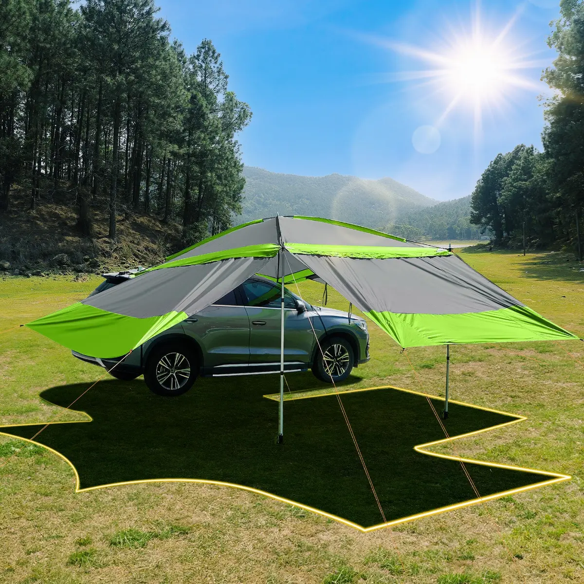 11.5Ft Overland Vehicle Awning With 3 Removable Panels 1